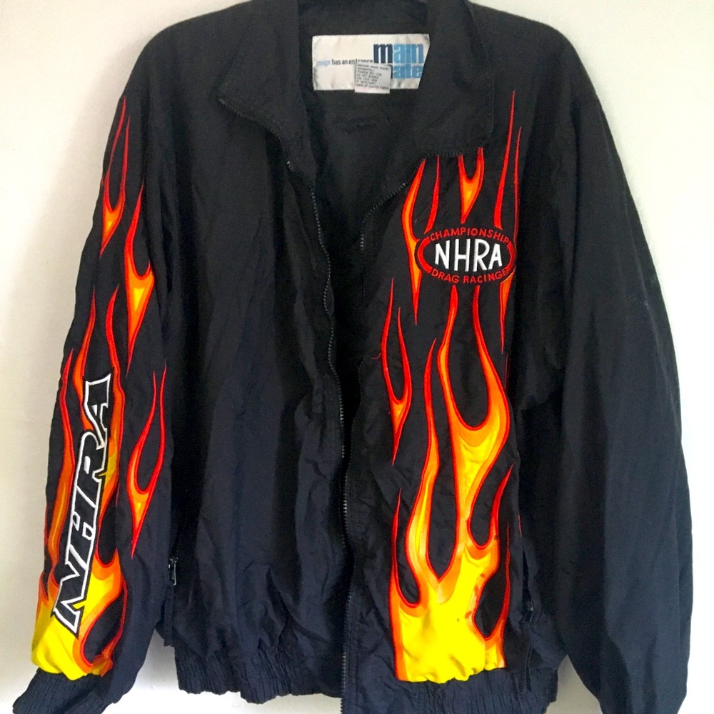 Vinatge NHRA Flame Windbreaker